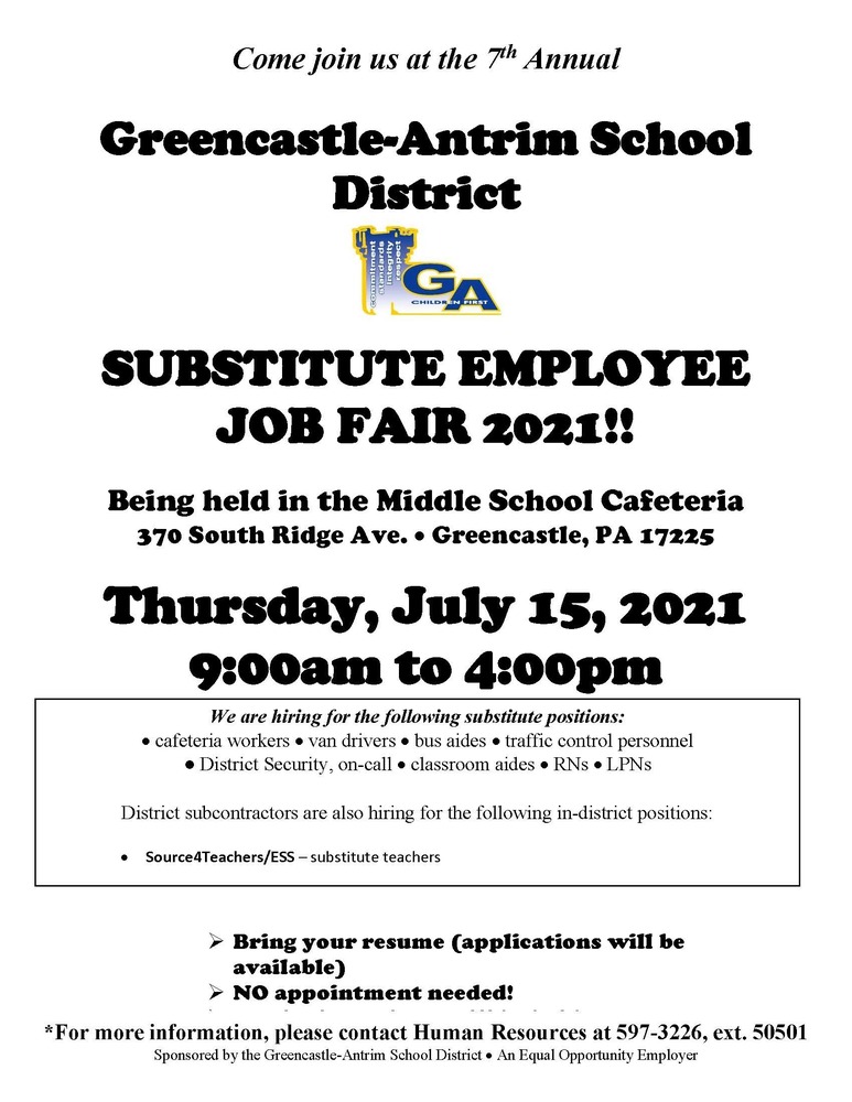 Substitute Job Fair 2021