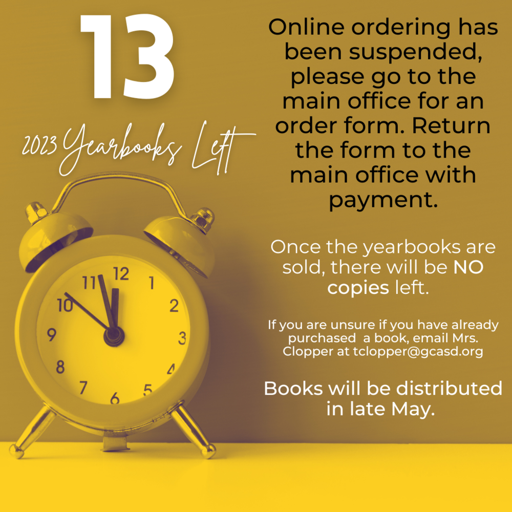 Yearbook - Last Chance to Purchase