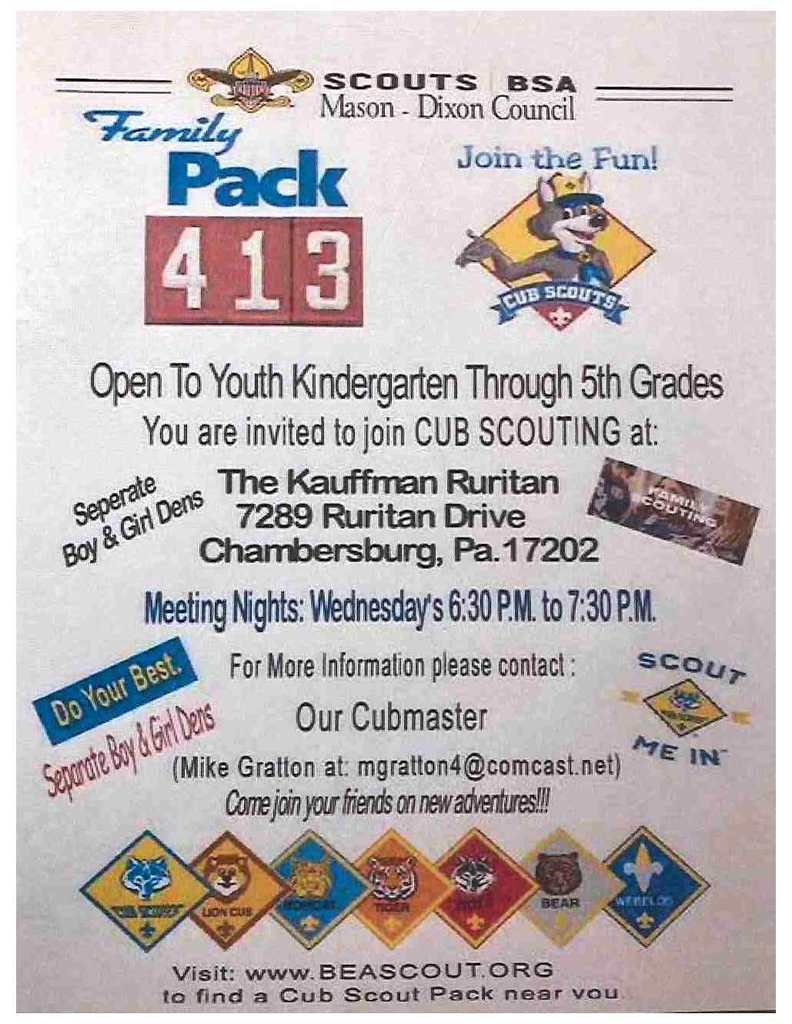 Boy Scouts Pack 413