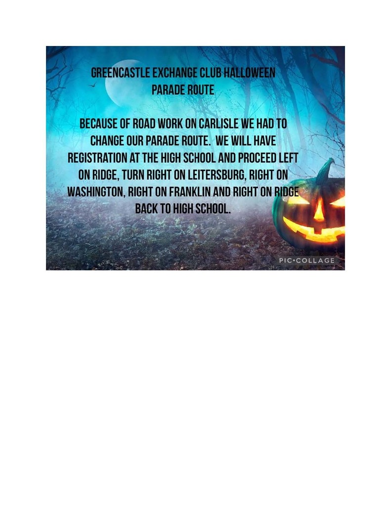 Halloween Parade Route Change